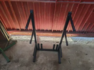 Supporto doppio per dischi di pesi e manubri