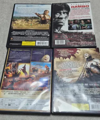 Lote 4 Películas DVD: Troya, Rambo, Gato con Botas