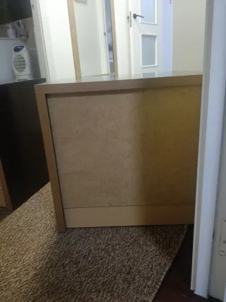 Conjunto de dos mesillas de noche y armario