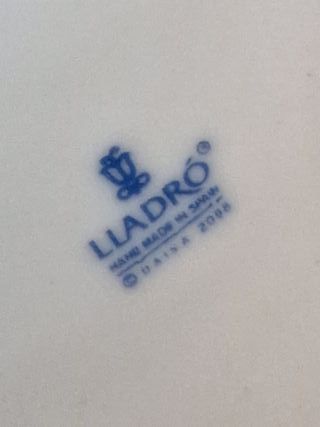 Campanella Lladro in ceramica azzurra