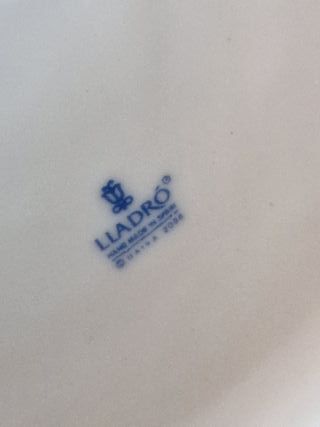 Campanella Lladro in ceramica azzurra