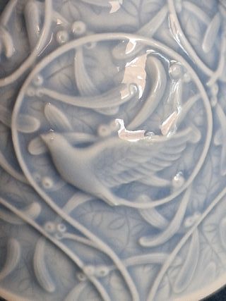 Campanella Lladro in ceramica azzurra