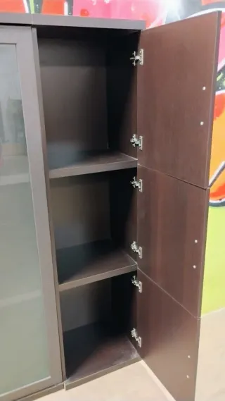 Módulos de Mueble Madera y Cristal