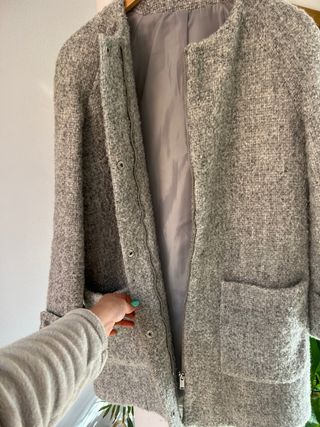 Abrigo Sfera Gris Jaspeado Talla M
