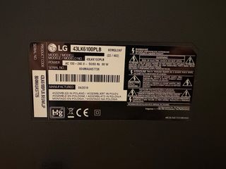 Televisión LG 43 Smart TV