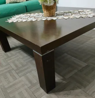 Mesa de Centro Cuadrada Marrón