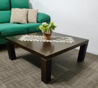 Mesa de Centro Cuadrada Marrón