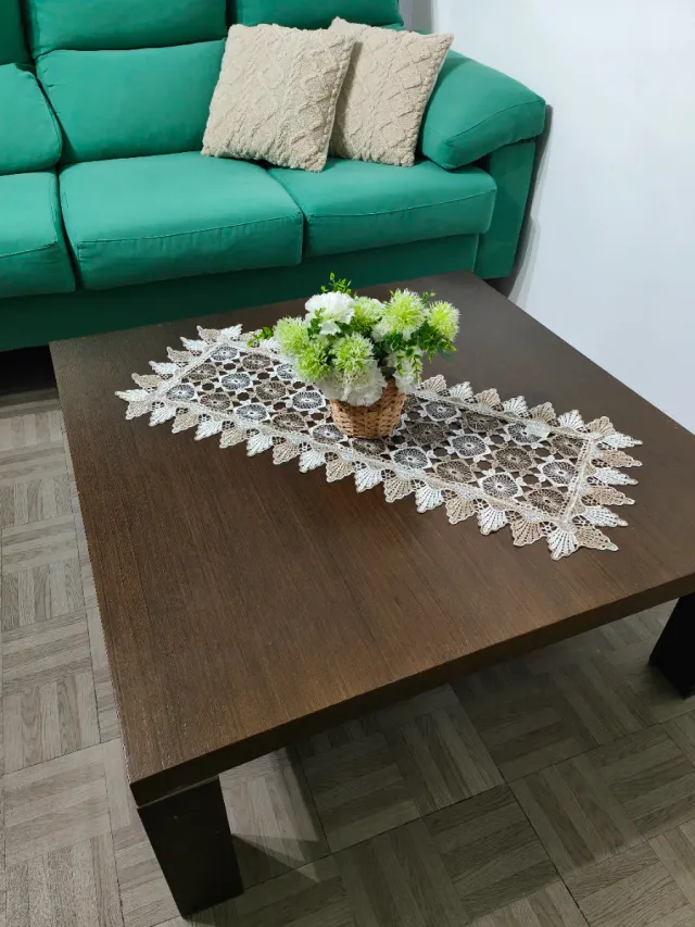 Mesa de Centro Cuadrada Marrón