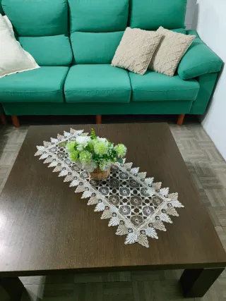 Mesa de Centro Cuadrada Marrón