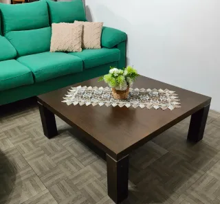 Mesa de Centro Cuadrada Marrón