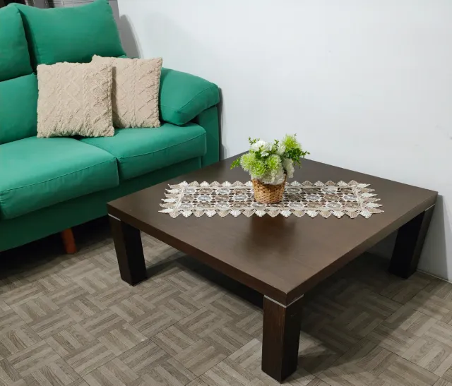 Mesa de Centro Cuadrada Marrón