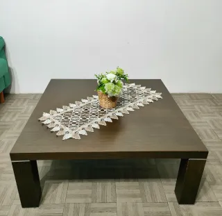 Mesa de Centro Cuadrada Marrón