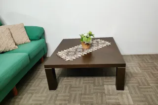 Mesa de Centro Cuadrada Marrón