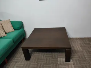 Mesa de Centro Cuadrada Marrón