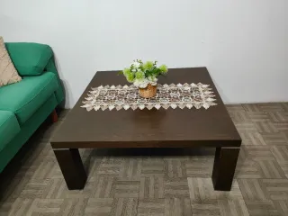 Mesa de Centro Cuadrada Marrón