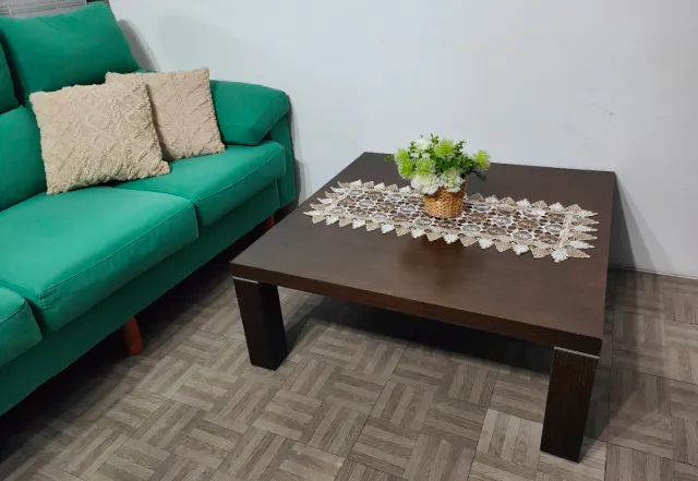 Mesa de Centro Cuadrada Marrón