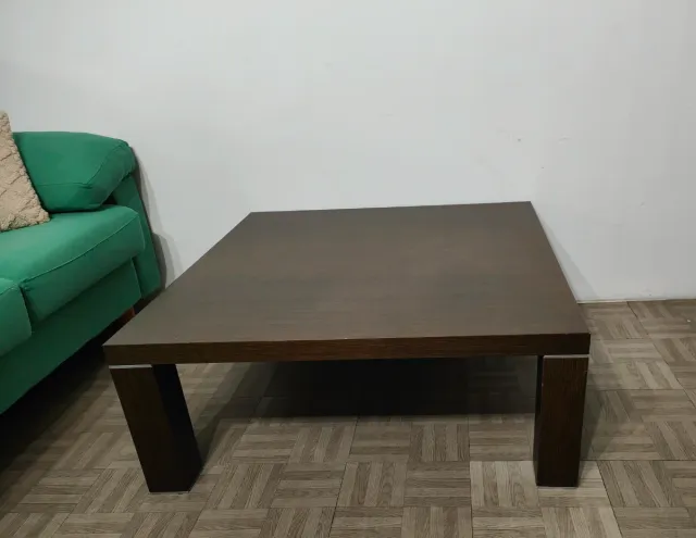 Mesa de Centro Cuadrada Marrón