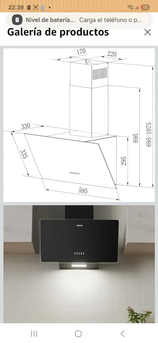 Campana Extractora CIARRA CAB6750