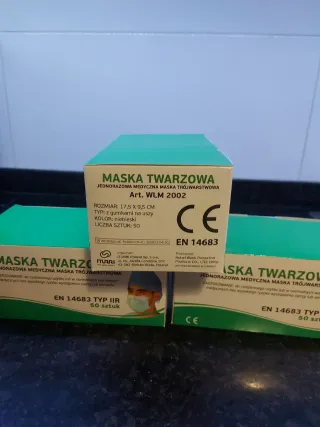 3 Cajas Mascarillas Médicas EN 14683 Tipo IIR
