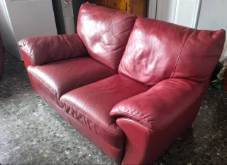 SOFA Y SILLON DE PIEL ITALIANO DE CALIDAD COMOMO