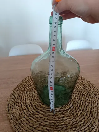 Jarrón Dama Juana Vidrio Verde