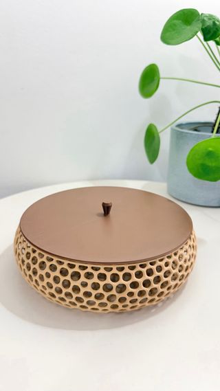 Cesto organizador moderno com tampa