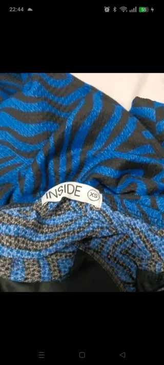 Mono estampado cebra azul y negro