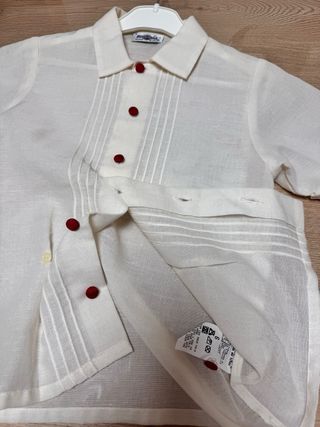 Conjunto fiesta niño blanco y rojo