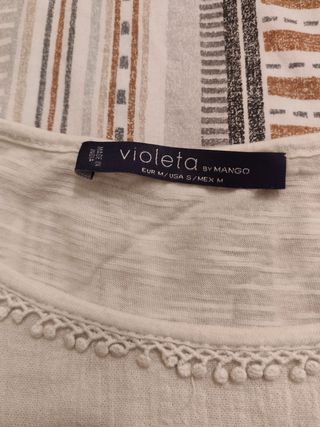 Blusa Mango Blanca Talla M