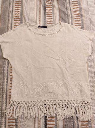 Blusa Mango Blanca Talla M