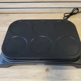 Placa para cocinar tortitas DOMO 6 cavidades
