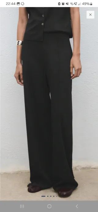 Pantalón Mango punto gris oscuro