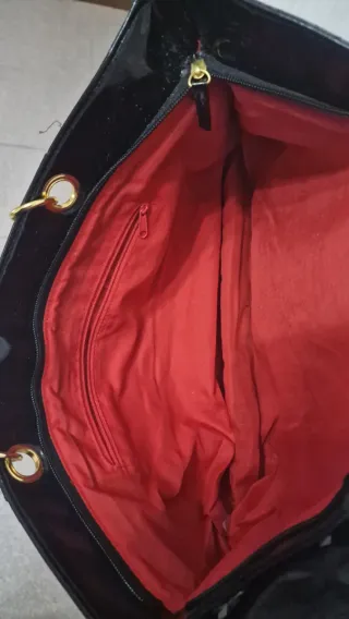 Borsa Tote Trapuntata Vernice Nera