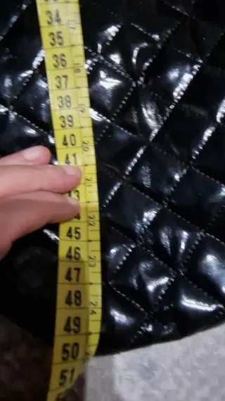 Borsa Tote Trapuntata Vernice Nera