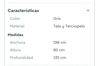 Sofá Cama Gris Terciopelo