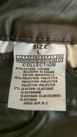 Pantalón A°ORO efecto piel marrón