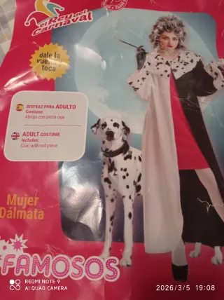 Disfraz Cruella Dálmata Mujer Talla M