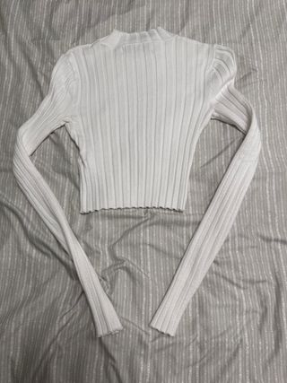 Jersey corto ajustado blanco