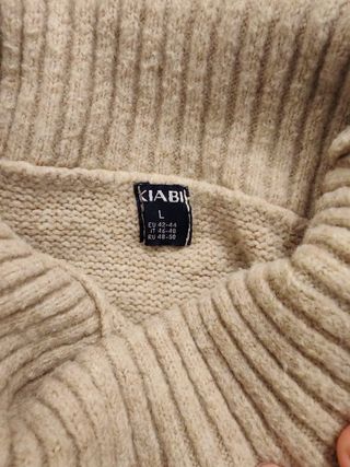 Jersey cuello alto beige Kiabi Talla L