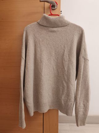 Jersey cuello alto beige Kiabi Talla L