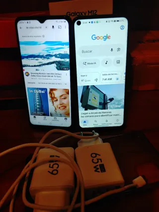 Samsung M12 e Oppo A53s 4g