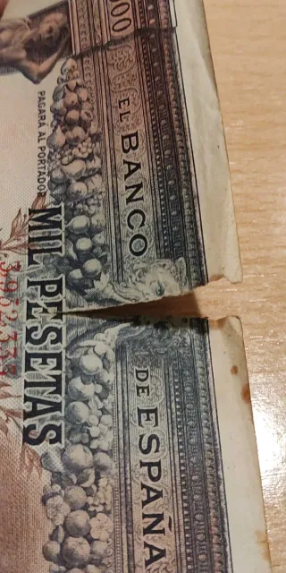 Billete de 1000 Pesetas del año 1928