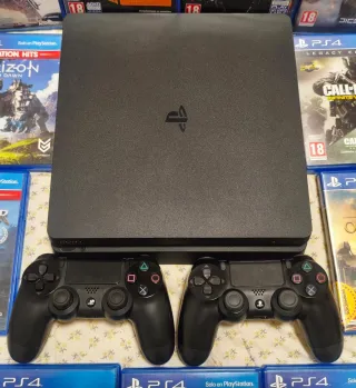 Consola PS4 Slim 1TB Negra + 2 Mandos