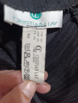 Falda Cristian Lay Negra Cremallera