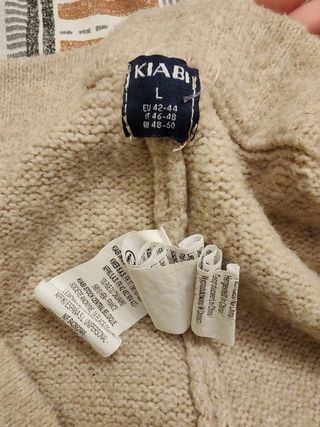 Pantalón de punto beige Kiabi Talla L