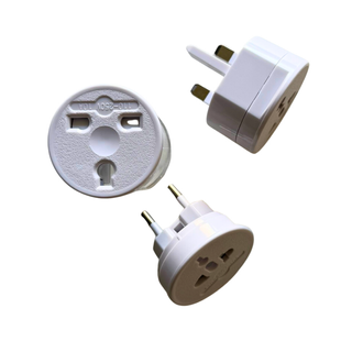 Adaptador Conector Enchufe Internacional EU UK USA