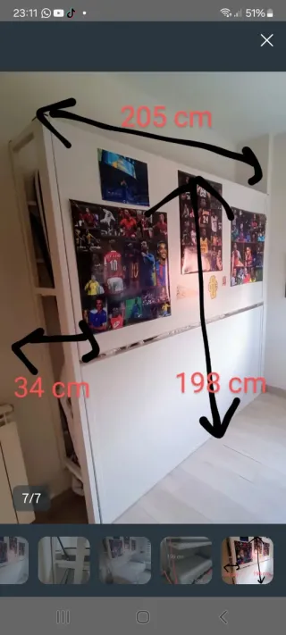 Litera Plegable Blanca