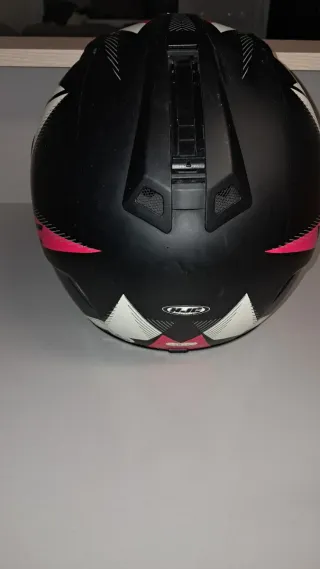 Casco Moto HJC Blanco y Rosa