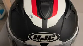 Casco Moto HJC Blanco y Rosa