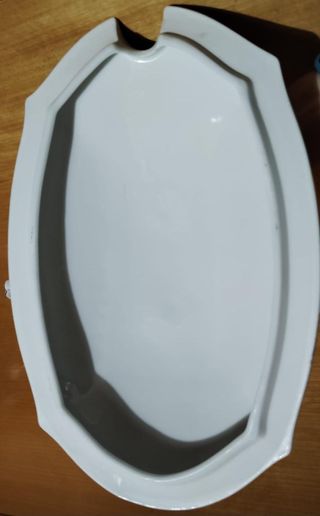 Fuente Limoges Porcelana Decorada Mano